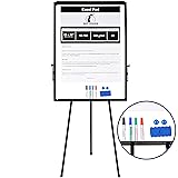 Whiteboard Easel/Flipchart Set - Tripod White Dry