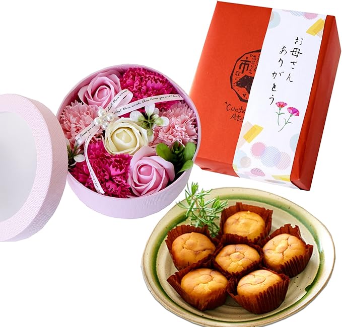 Amazon Co Jp 花由 母の日 ソープフラワーと選べるスイーツのセット ソープフラワー なると金時スイートポテト 食品 飲料 お酒