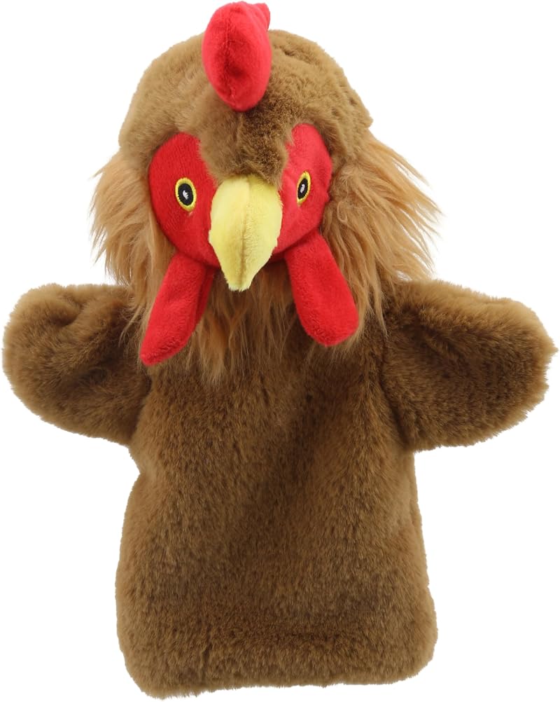 The Puppet Company Hen Eco Animal Puppet Buddies Soft Plush Toy for Kids