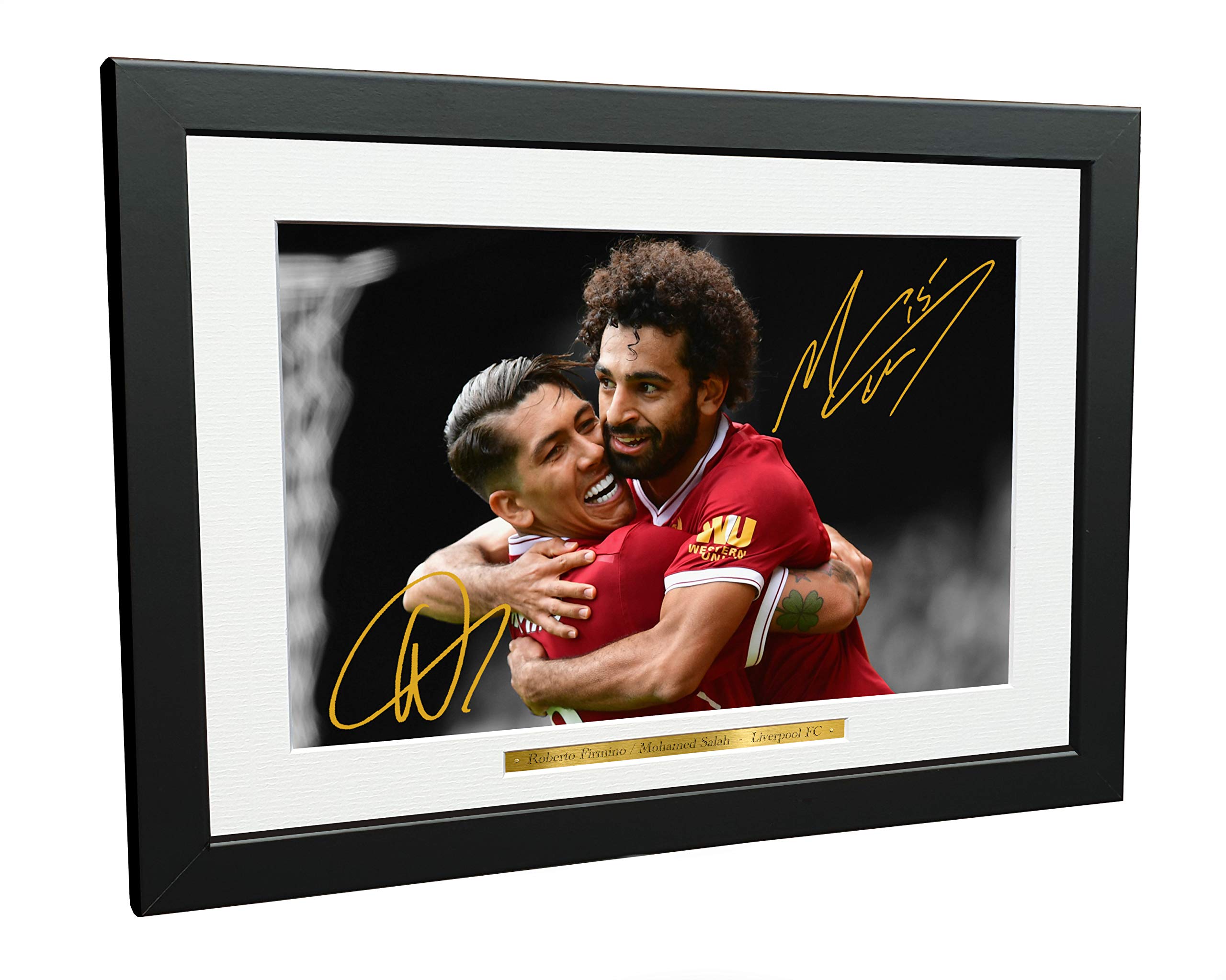 Kitbags & Lockers Roberto Firmino Mohamed Mo Salah 12x8 A4 Signed Liverpool - Autographed Photo Photograph Picture