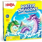 HABA Water Dragons: Kids Board Game and Fast-Paced Dice Game with Wooden Components for Ages 5 and up, Made in Germany