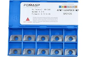 FomaSP CNC Milling Carbide Inserts Steel APMT1604PDER-M2 Fit for Lathe Milling Cutting Tools 10pcs