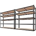 REIBII 5 Tier Heavy Duty 2500LBS Garage Shelving, 72"H x 40"W x 20"D, Industrial Style Metal Shelving Unit
