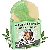 Otter co. Tea Tree and Rosemary Volumizing and Thickening Shampoo Bar - Olive Oil, Green Tea, Nettle, Zinc – Vegan, Sulfate Free & Non Toxic – Women and Mens Shampoo, All Hair Types, Made in USA
