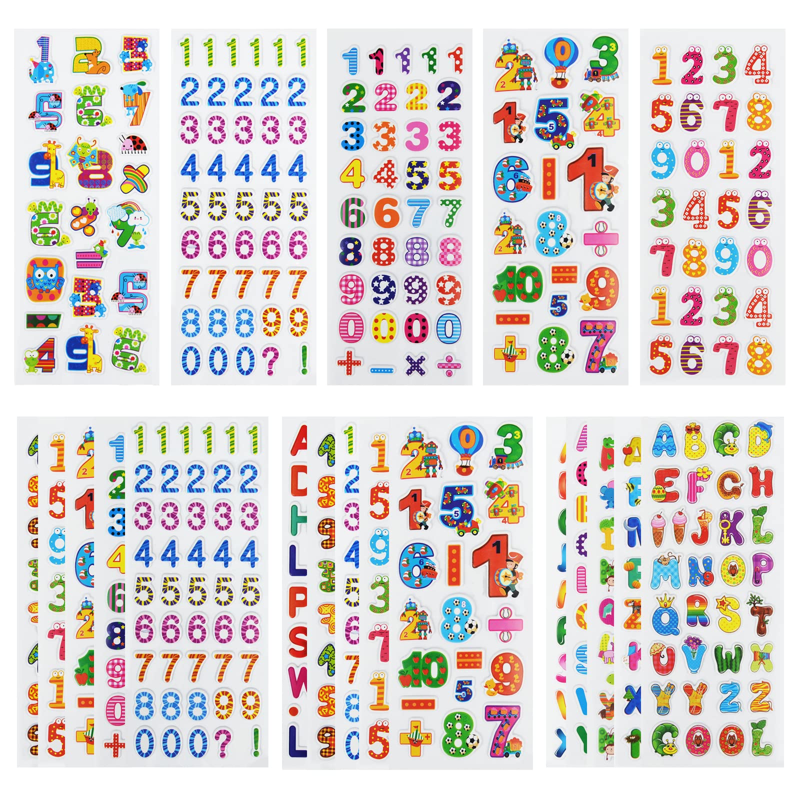 24 Sheets(300+) 3D Puffy Stickers for Toddlers