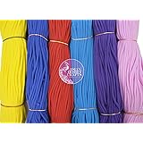 Asian Hobby Crafts Nylon Macrame Beading Braided Thread Cord Rope (Thickness: 3 mm, 180 m: Length, 30 m Each) - Pack of 6 Pieces