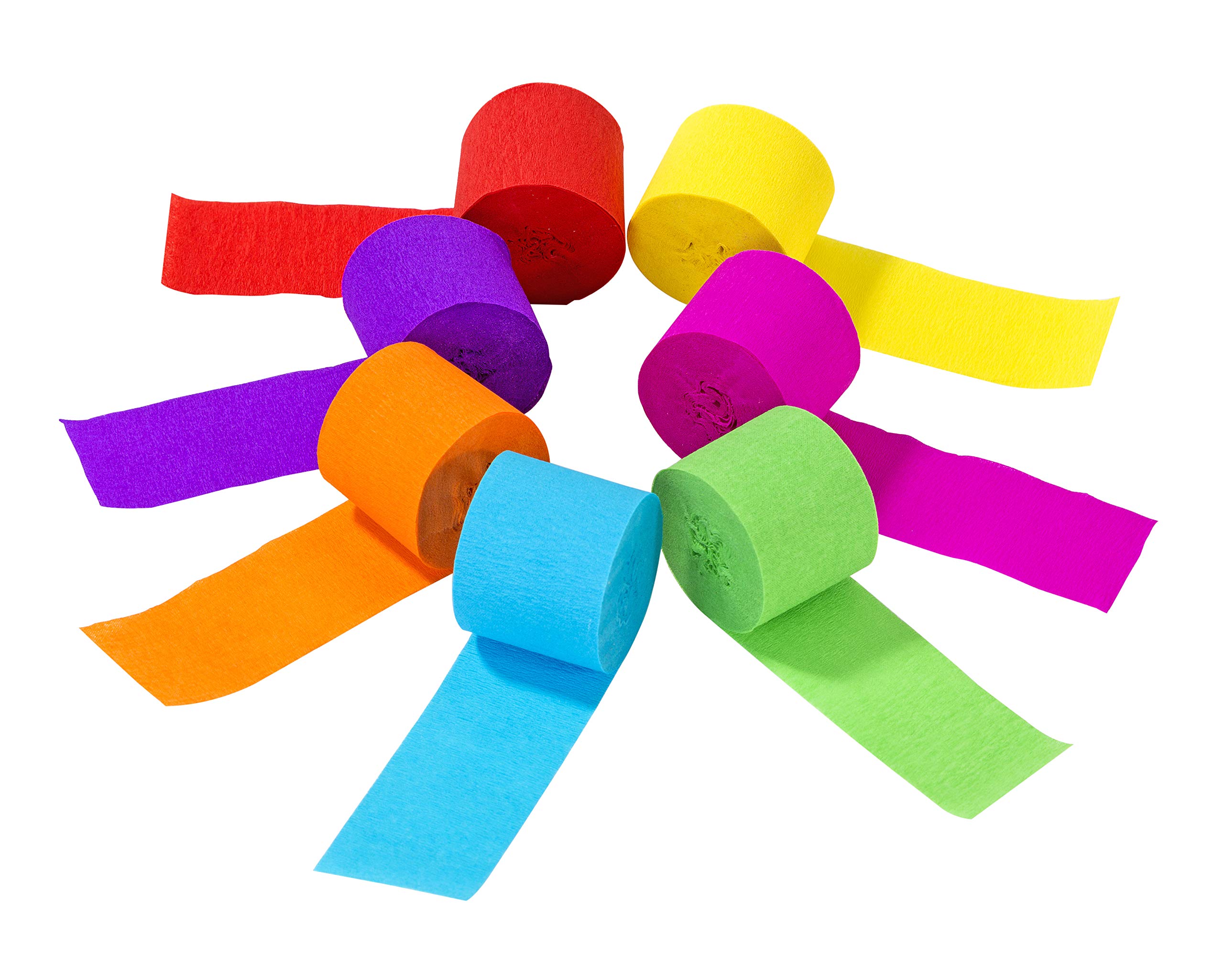 Talking Tables RAIN Paper Streamers-Rainbow Party Birthday, Pride Month, Summer, Indoor Outdoor or Home Decor, 7 Colours, 70 Metres, RBSTREAMERS