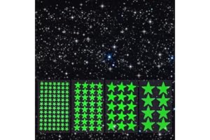 AOWDIAO Glow in The Dark Star Stickers – 630 Pieces (4 Sizes) – Luminous Ceiling & Wall Decor for Kids’ Bedroom, Nursery, Party