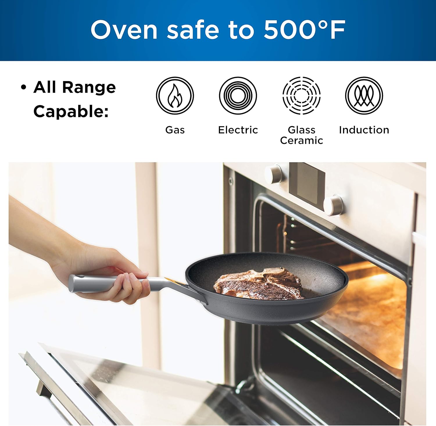 Ninja C30130 Foodi NeverStick Premium Hard-Anodized 3-Quart Sauté Pan with Glass Lid, slate grey: Kitchen & Dining