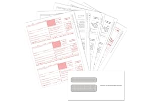 RSGIFT 1099 NEC Tax Forms 2025 with Envelopes, 1099 NEC Tax Form Kit– Great for Accounting, 25 Self Seal Envelope, 25 Pack (1099 NEC 25 With Envelopes)