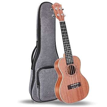 Ukele Concert Ukulele 23 Inch Ukelele Professional Wooden Beginner Instrument Small Hawaiian Guitar Bundle With Gig Bag For Starter - 