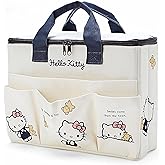 Rpavutz Cute Canvas Tote Bag, 4-Pockets Utility Sturdy Handbag with Top Zipper Closure, Gift for Working Women