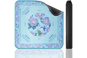 Mahjong Learning Mat with Black Carrying Bag, 33” x 33”, Anti-Slip, Noise-Reducing Mahjong Mat for Table, Board Games, Tile G