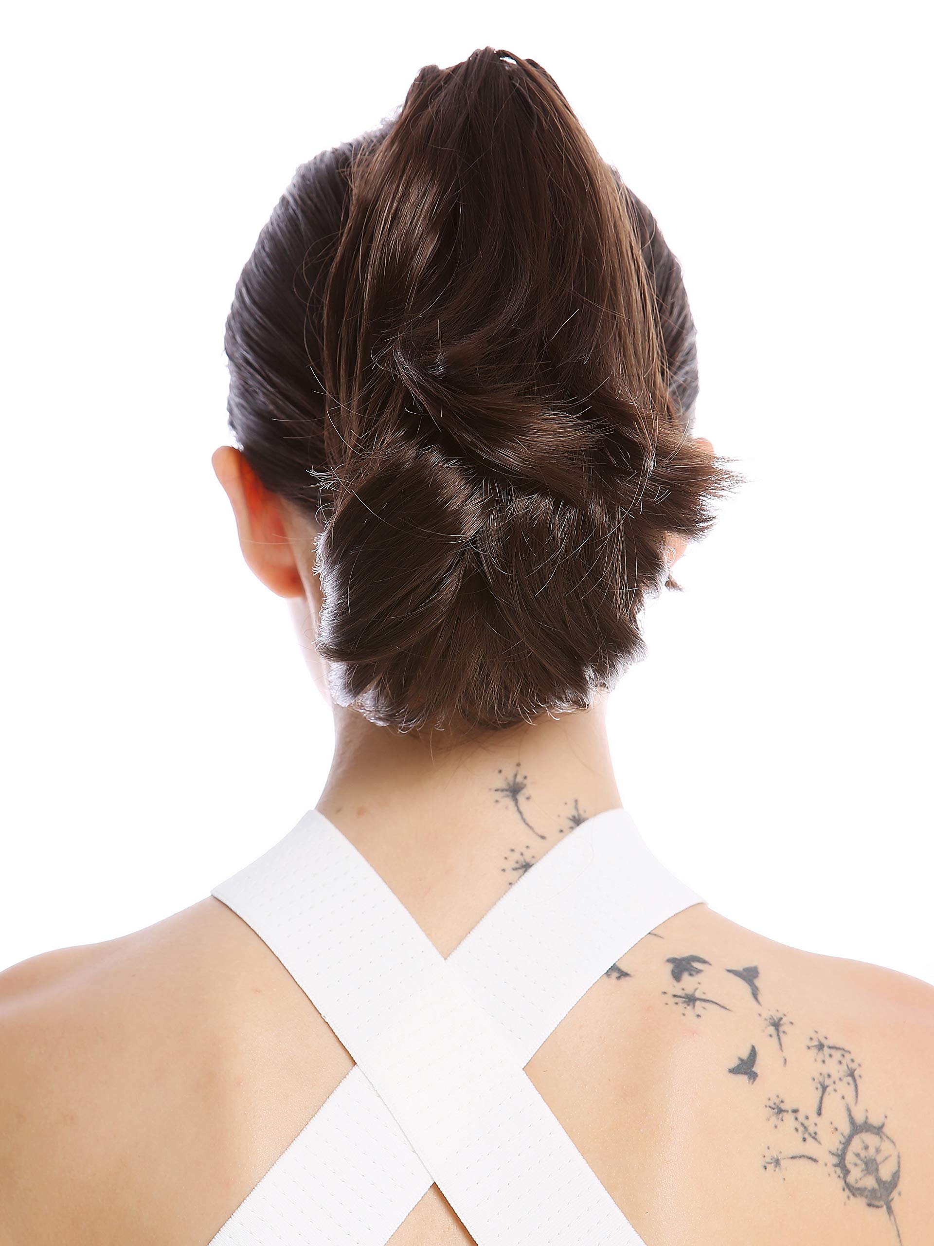 WIG ME UP - 506-V-10 Ponytail Hairpiece Extensions short wavy medium brown 10inch