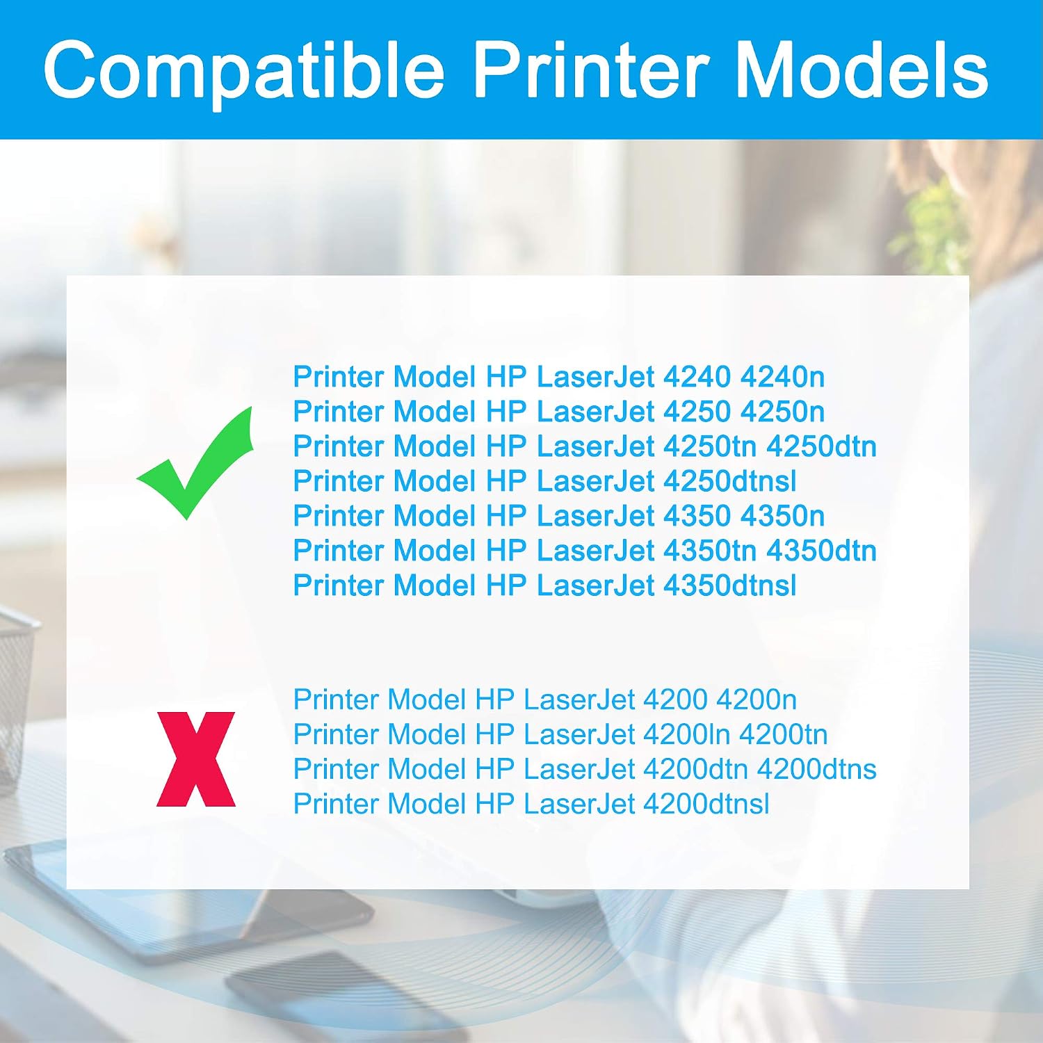 LCL Compatible Toner Cartridge 42A Q5942A (1 Black) Replacement for HP LaserJet 4240 4240n 4250 4250n 4250tn 4250dtn 4250dtnsl 4350 4350n 4350tn 4350dtn 4350dtnsl - Image 3