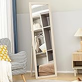 HOMCOM 64" x 21" Full Length Mirror, Standing, Wall-Mounted or Leaning Against Wall, Rectangular Full Body Mirror with Frame 