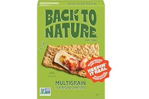 Back to Nature Multigrain Flatbread Crackers, Non-GMO, Plant-Based Snack Cracker, Made with Wheat Flour & Whole Grains, Snack Happy, 5oz Box