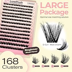 LASHVIEW Lash Clusters 182pcs D Curl Lash Clusters