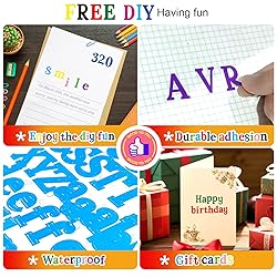 WNYT 1210 Letter Stickers 10 Sheets Alphabet