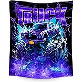 CUSPCOD Boys Blanket Truck Blankets Gifts for Kids Toddlers, 40"x50" Lightweight Fluffy Cozy Throw for Couch Sofa