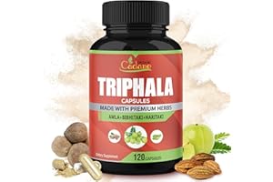 Organic Cadane Triphala (3 Fruit Powders) Supplement - 120 Veggie Capsules