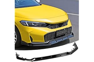 STS.EV01 STSEV01 Front Bumper Lip Splitter Spoiler Fit for Honda Civic Hatchback/Sedan/LX/Sport/Si/Hybrid/Touring 2025 2026, 3pcs Air Dam Chin Body Kit Underbody Lip Accessories (Gloss Black)
