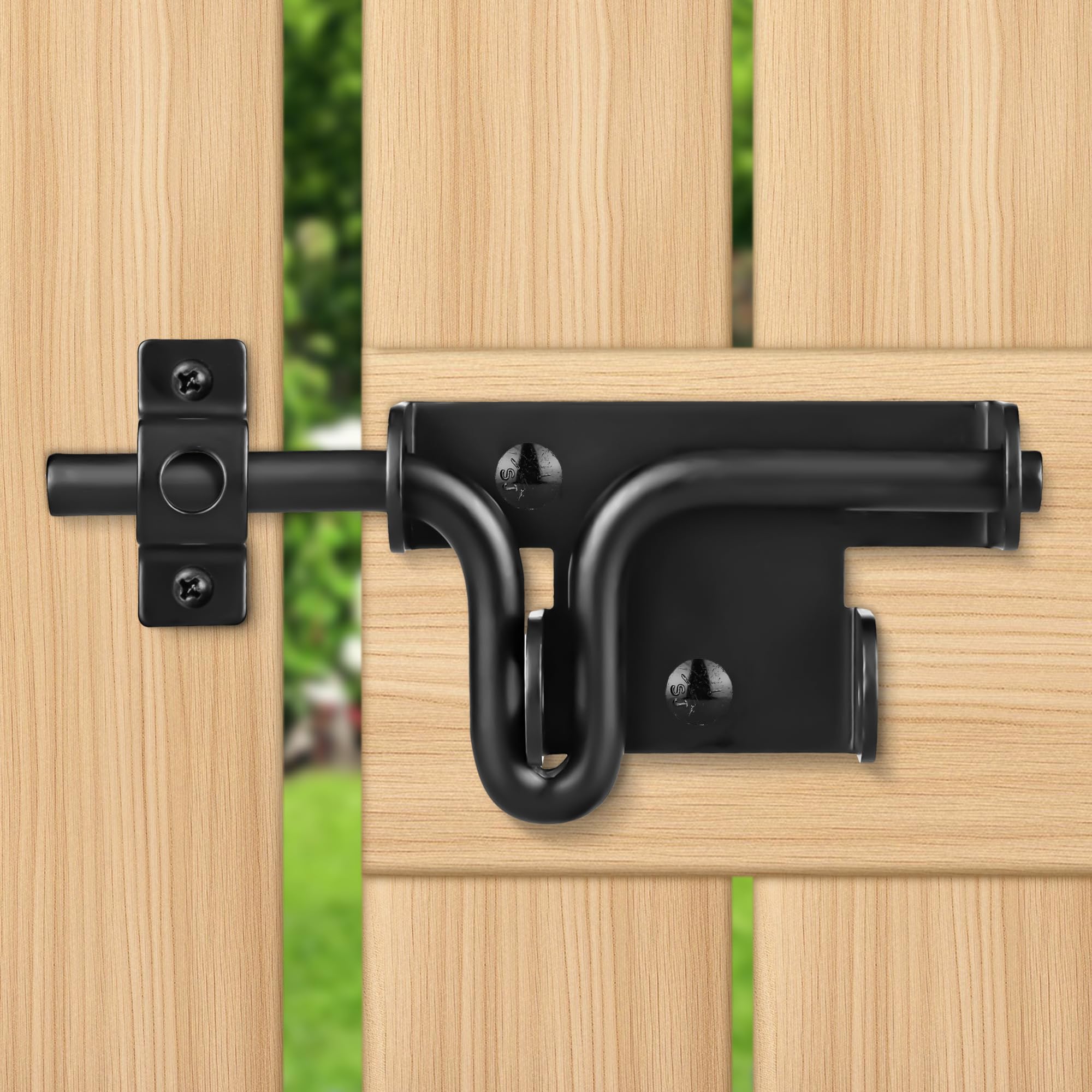 HTHOOOOOME Heavy Duty Slide Bolt Gate Latch with