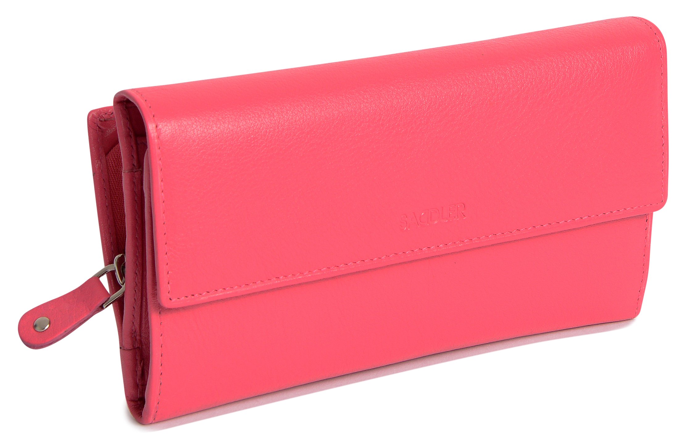 SADDLER Large RFID Leather Credit Card Wallet for Women – Luxurious Clutch with Zippered Purse | Holds Notes, ID, Debit & Travel Cards — image 1