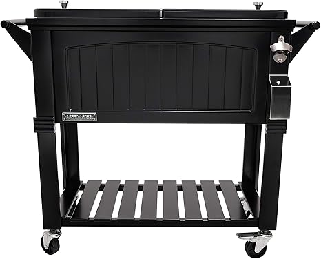 Permasteel PS-203F1-BLK-AM - Enfriador portátil de 80 Cuartos de galón