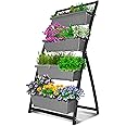 Outland Living 4-Ft Raised Garden Bed - Vertical Garden Freestanding Elevated Planters 4 Container Boxes - Good for Patio Balcony Indoor Outdoor - Perfect to Grow Vegetables Herbs Flowers