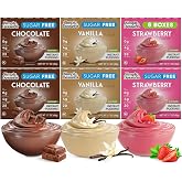 Simply Desserts Sugar-Free Instant Pudding Mix Variety 6-Pack, 1.7 Oz Ea | Vanilla, Strawberry, and Chocolate Pudding Mixes (2 Packs Each), Make Delicious Gluten-Free Dessert, Healthy Snacks