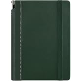 HwxBen A5 Journal Notebook for Women and Men, Hardcover Lined Journal | 192 Pages, 100 GSM Paper, Pen Holder, Elastic Closure &amp; 2 Ribbon Bookmarks, Writing Notebook for Work &amp; Journaling