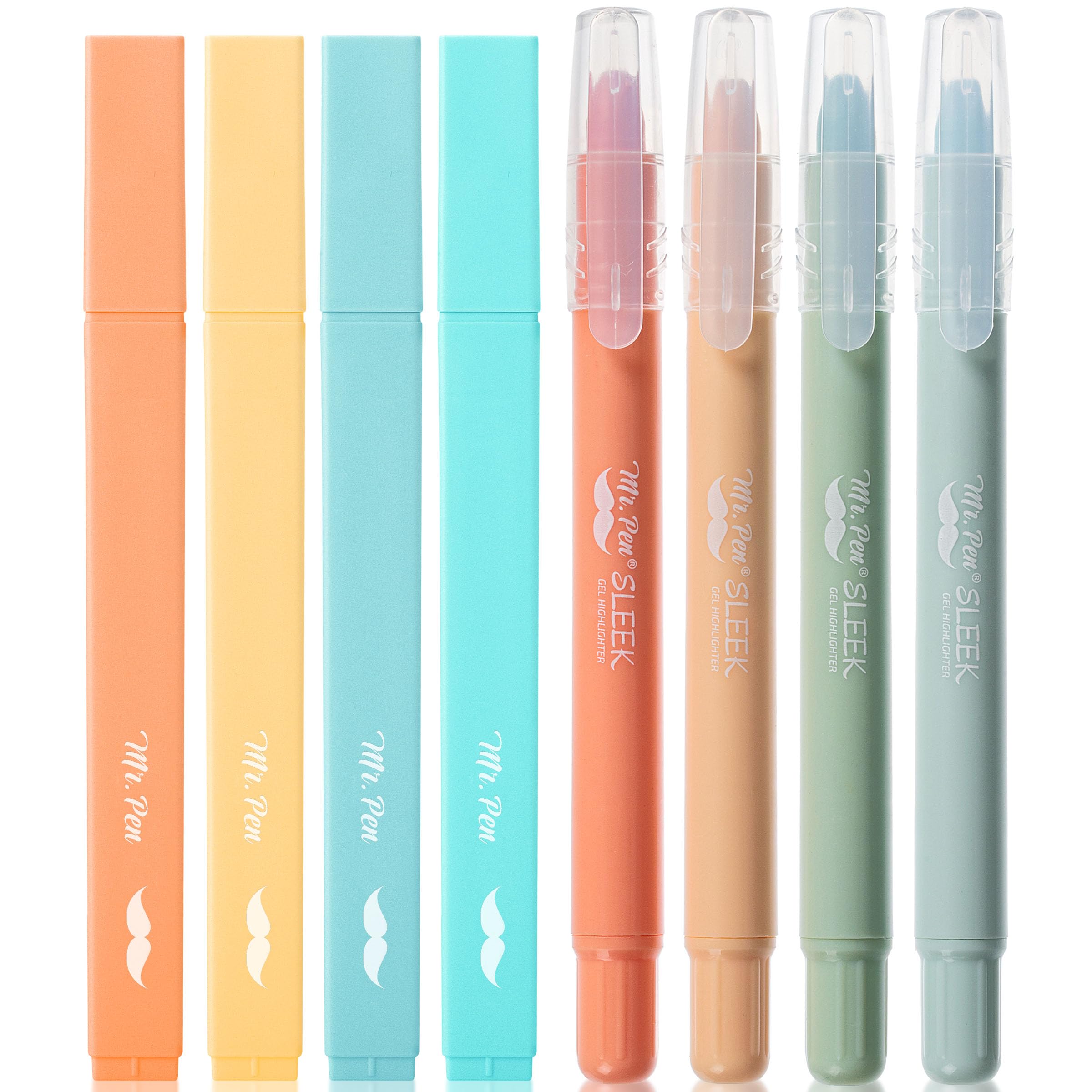 Photo 1 of Mr. Pen Aesthetic Highlighters, 8 Pack, Pastel Color Bible Highlighter No Bleed