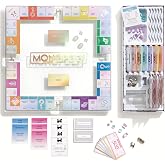 WS Game Company Monopoly Aura Edition with Iridescent Glass Game Board | Tempered Glass, Crystal-Clear Acrylic Houses, Metallic Tokens, Foil Cards &amp; Tray, Family Board Games for 2-6 Players, Ages 8+
