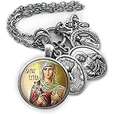 St. Lydia Necklace, Keychain or Clip, Confirmation Gift, Patron Saint Jewelry
