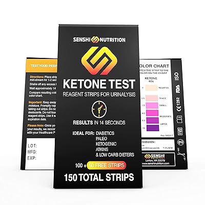Buy Keto Strips Senshi Ketone Strips Keto Test Strips Quick Easy Ketone Testing Strips Read Fat Burning Ketone Level With Ease During Keto Low Carb And Paleo Diets 150