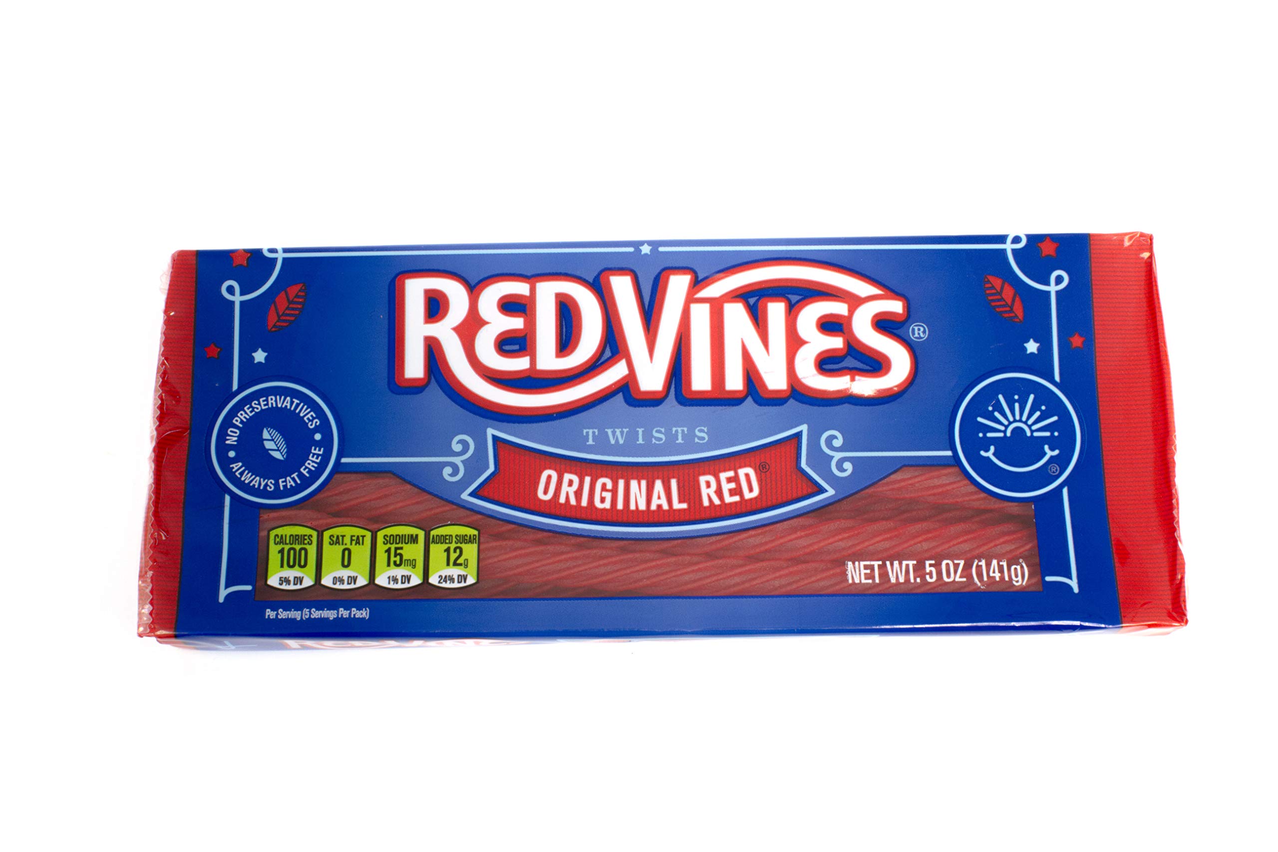 Red Vines Licorice, Original Red Flavor, 5oz Tray, Soft & Chewy Candy