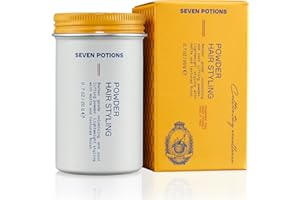SEVEN POTIONS Hair Styling Powder for Men — Hair Texture Powder & Root Lifting Dust for Instant Volume — Natural Matte Finish, Flexible Hold, Invisible Feel — Vegan, Cruelty-Free — 0.7 oz