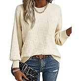 GraceSelect Womens Fall Fashion 2025 Lightwight Sweater, Crew Neck Dressy Casual Work Sweaters, Trendy Winter Knit Clothes