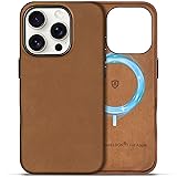 SHIELDON Leather Case for iPhone 16 Pro 6.3", Top