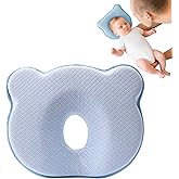 FOX DREAMS Soft Memory Foam Baby Changing Station Support pad for Infant, Portable Travel Cushion with Cartoon Bear Cover – Comfortable Head Support for Kids, Breathable and Washable