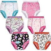 BIG ELEPHANT 6-Pack Potty Training Pants – 100% Cotton Absorbent Toddler Underwear for Boys and Girls (12M-10Y)