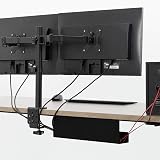 VIVO Under Desk Cable Management Tray 17 Inch Power Strip Holder Black view 9