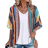 Womens Kimono Beach Cover Up Chiffon Cardigan Floral Tops Loose Capes