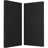 2&rdquo; Thick Acoustic Panels with Hanging Hardware, 2 PCS 47.2&rdquo; x 23.6&rdquo; Fiberglass Sound Absorbing Panels for Home Theater Church Office Wall, Black