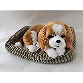 PawFection Pets Cavalier King Charles Dog, Realistic, Lifelike Stuffed Interactive Nodding Pet Toy, Companion Pet Puppy with 100% Handcrafted Synthetic Fur