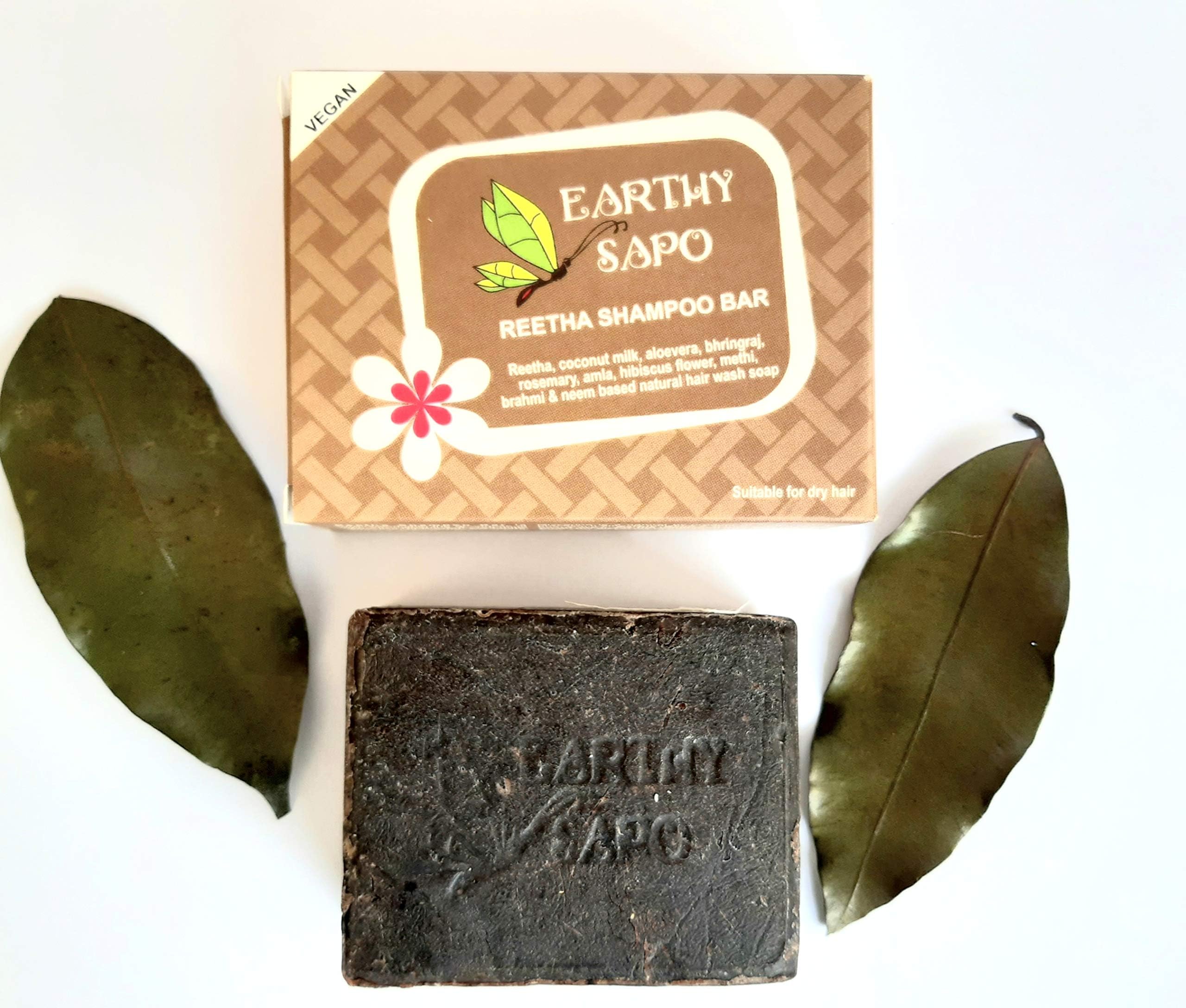 Earthy Sapo Reetha Shampoo Bar - Suitable For Dry Hair