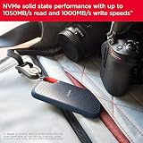 SanDisk Extreme Portable SSD 1TB NVMe USB-C IP65 1050 MB/s Read 1000 MB/s Write view 4