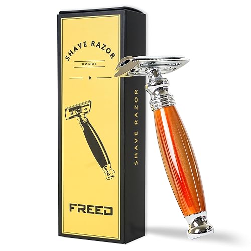 Japanse Safety Razor FREED Double Edge Safety Razor with alloy handle and 10 Japanese 6cr13 ...