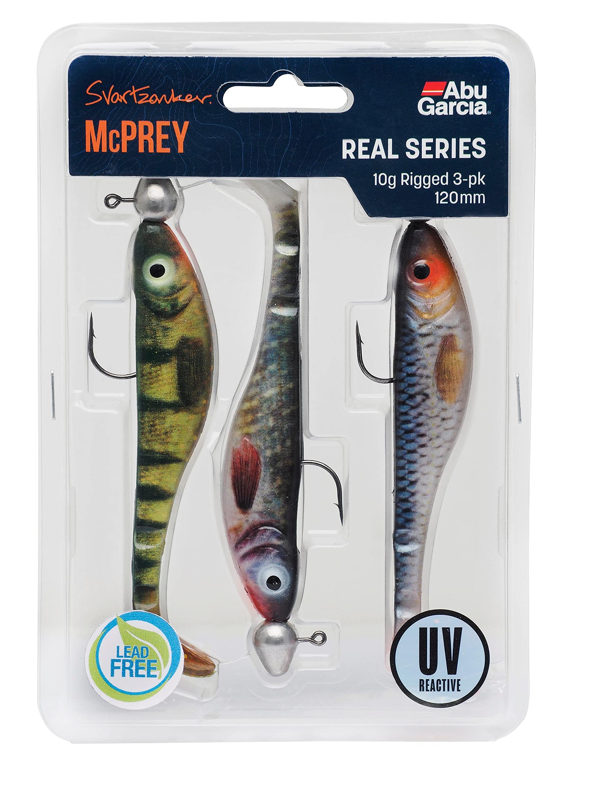 Abu Garcia Svartzonker McPrey Prerigged, Fishing Hook, Soft Lures, Predator Fishing, Pike, Unisex, Assorted, 22g | 120mm